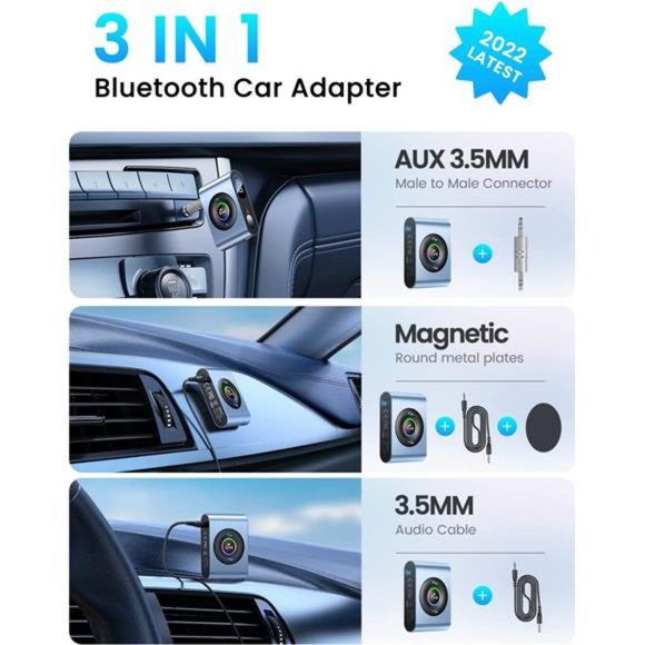 Bluetooth 5.3 AUX Adapter for Car, 3.5mm AUX Input Adapter, Bluetooth Wireless - Picture 6 of 6